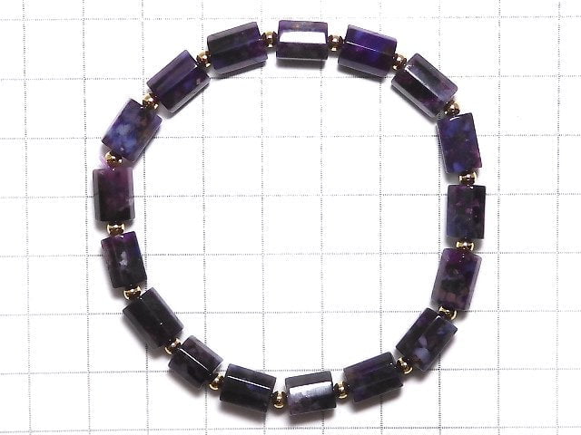 [Video][One of a kind] Sugilite AAA 8Faceted Tube Bracelet NO.7