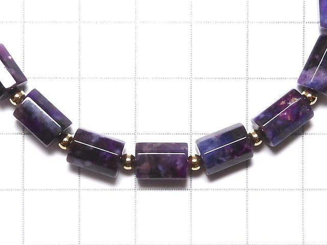 [Video][One of a kind] Sugilite AAA 8Faceted Tube Bracelet NO.7