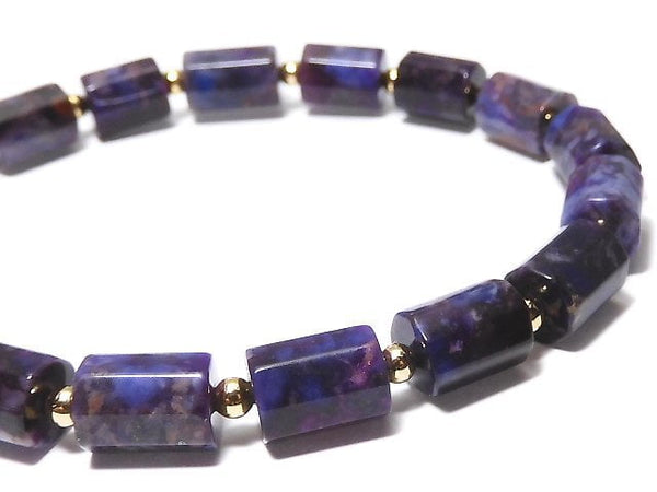 [Video][One of a kind] Sugilite AAA 8Faceted Tube Bracelet NO.8