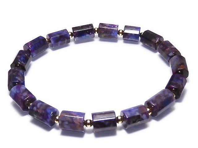 [Video][One of a kind] Sugilite AAA 8Faceted Tube Bracelet NO.8