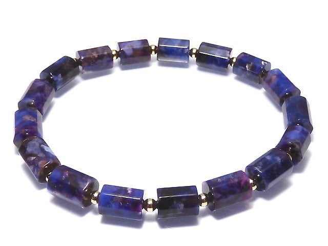 [Video][One of a kind] Sugilite AAA 8Faceted Tube Bracelet NO.9