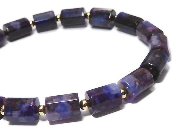 [Video][One of a kind] Sugilite AAA 8Faceted Tube Bracelet NO.10