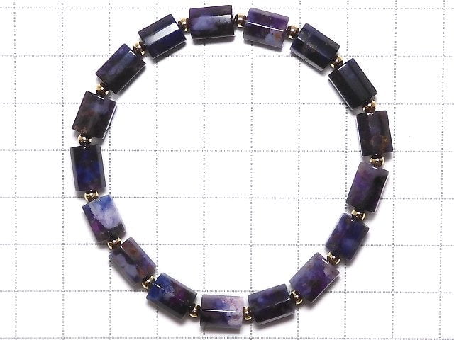 [Video][One of a kind] Sugilite AAA 8Faceted Tube Bracelet NO.10