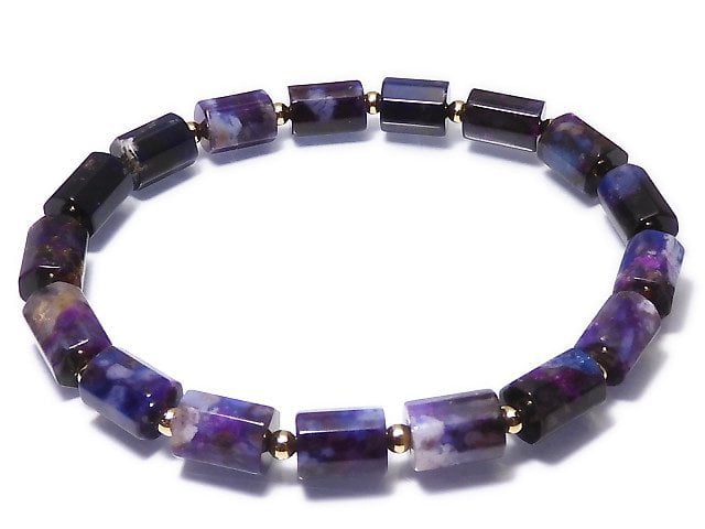 [Video][One of a kind] Sugilite AAA 8Faceted Tube Bracelet NO.10