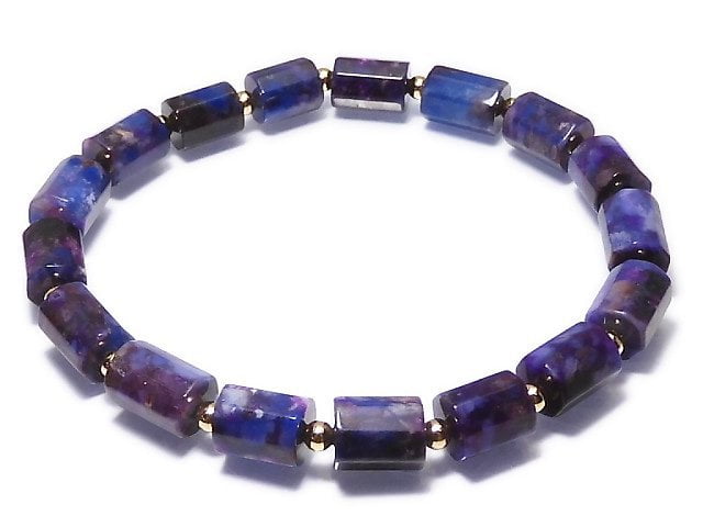 [Video][One of a kind] Sugilite AAA 8Faceted Tube Bracelet NO.11