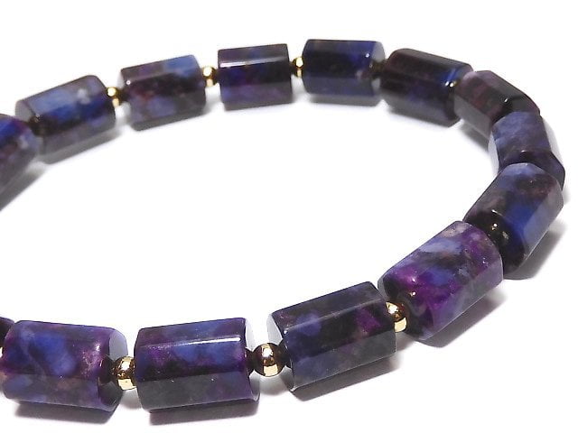 [Video][One of a kind] Sugilite AAA 8Faceted Tube Bracelet NO.12