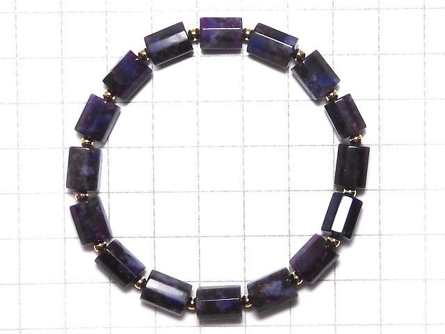 [Video][One of a kind] Sugilite AAA 8Faceted Tube Bracelet NO.12