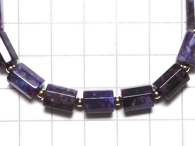 [Video][One of a kind] Sugilite AAA 8Faceted Tube Bracelet NO.12