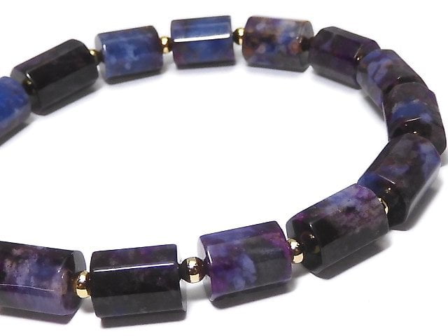 [Video][One of a kind] Sugilite AAA 8Faceted Tube Bracelet NO.13