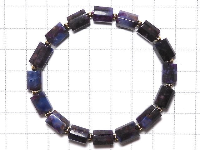 [Video][One of a kind] Sugilite AAA 8Faceted Tube Bracelet NO.13