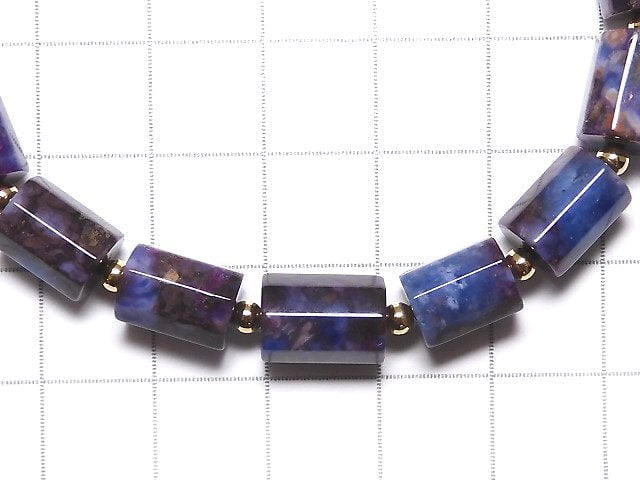 [Video][One of a kind] Sugilite AAA 8Faceted Tube Bracelet NO.13