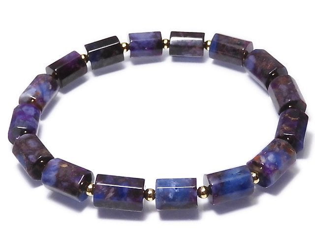 [Video][One of a kind] Sugilite AAA 8Faceted Tube Bracelet NO.13