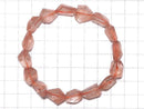 [Video][One of a kind] Natural Strawberry Quartz AAA Faceted Nugget Bracelet NO.10
