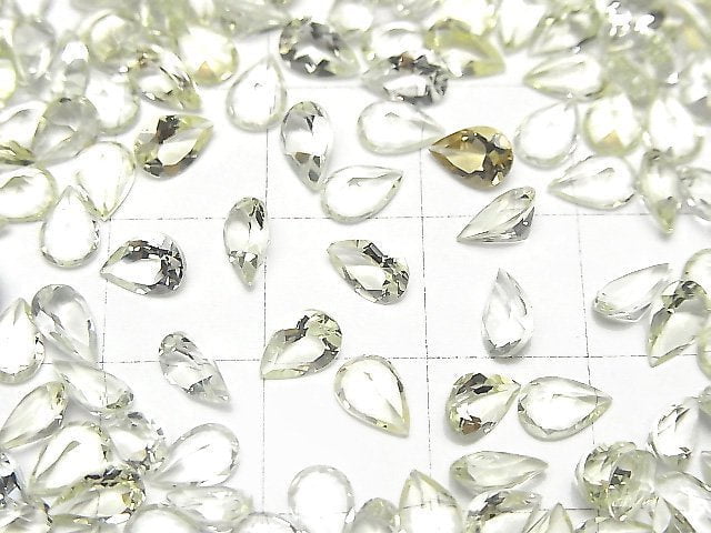 [Video]High Quality Heliodor AAA- Loose stone Pear shape Faceted 6x4mm 3pcs