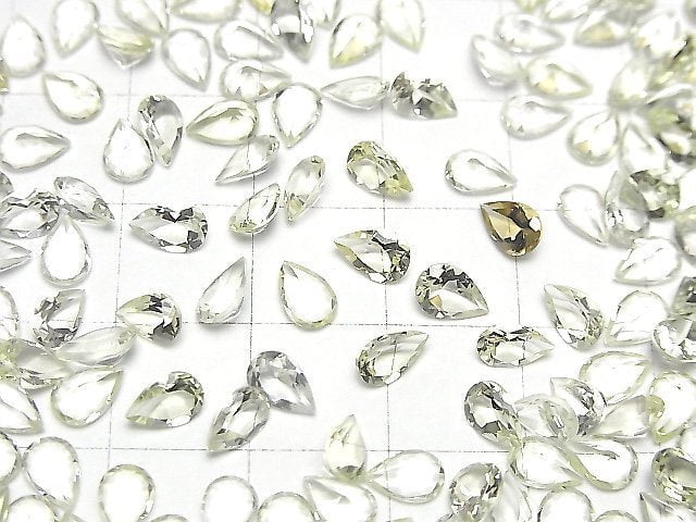 [Video]High Quality Heliodor AAA- Loose stone Pear shape Faceted 6x4mm 3pcs