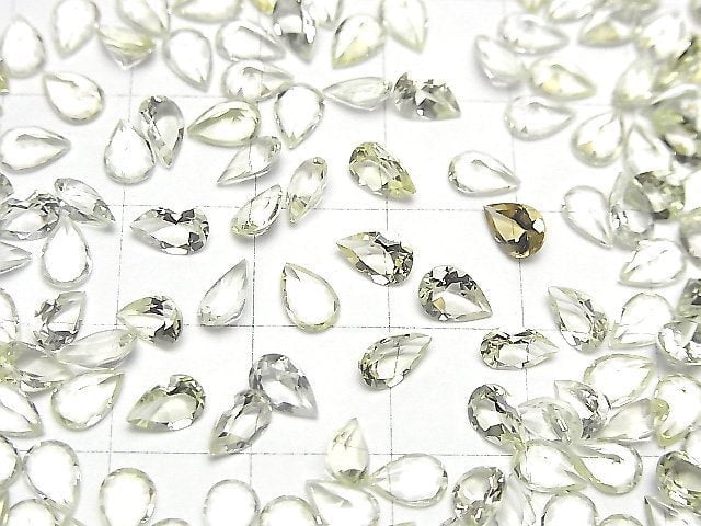 [Video]High Quality Heliodor AAA- Loose stone Pear shape Faceted 6x4mm 3pcs