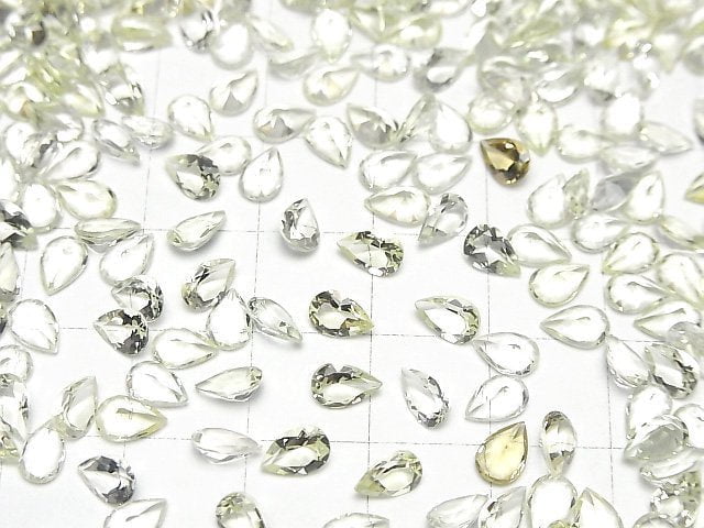 [Video]High Quality Heliodor AAA- Loose stone Pear shape Faceted 6x4mm 3pcs