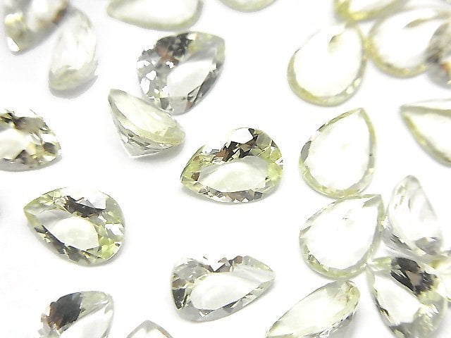 [Video]High Quality Heliodor AAA- Loose stone Pear shape Faceted 8x6mm 2pcs