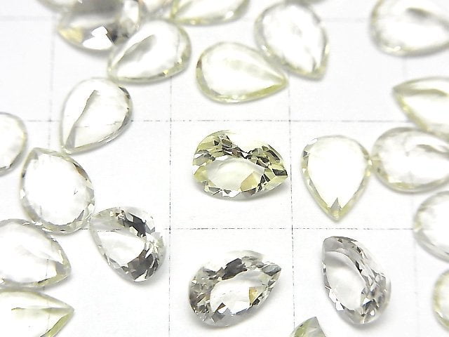 [Video]High Quality Heliodor AAA- Loose stone Pear shape Faceted 8x6mm 2pcs