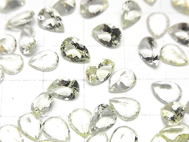 [Video]High Quality Heliodor AAA- Loose stone Pear shape Faceted 8x6mm 2pcs