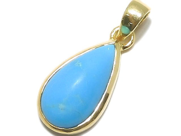 [Video][One of a kind] Kingman Turquoise AAA Pendant 18KGP NO.53