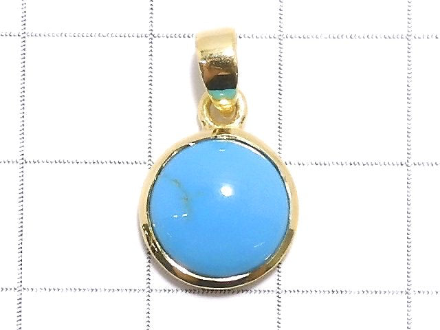 [Video][One of a kind] Kingman Turquoise AAA Pendant 18KGP NO.54