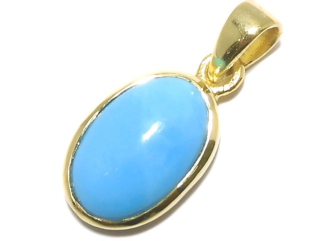 [Video][One of a kind] Kingman Turquoise AAA Pendant 18KGP NO.56