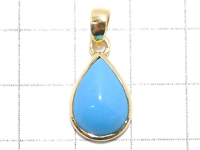 [Video][One of a kind] Kingman Turquoise AAA Pendant 18KGP NO.57