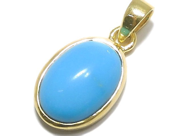 [Video][One of a kind] Kingman Turquoise AAA Pendant 18KGP NO.59