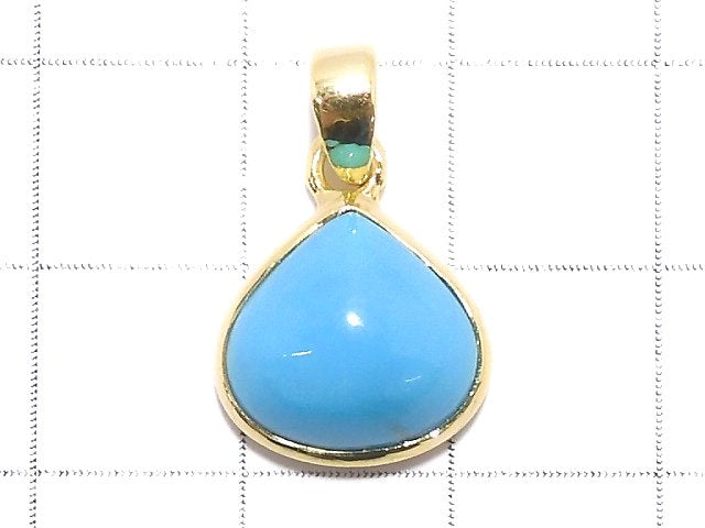 [Video][One of a kind] Kingman Turquoise AAA Pendant 18KGP NO.60