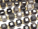 [Video]High Quality! Silver Obsidian AAA Cube Shape 6.5x6.5x6.5mm 1strand beads (aprx.14inch/35cm)