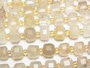 [Video]High Quality! Rutilated Quartz AA Cube Shape 7x7x7mm 1strand beads (aprx.14inch/35cm)
