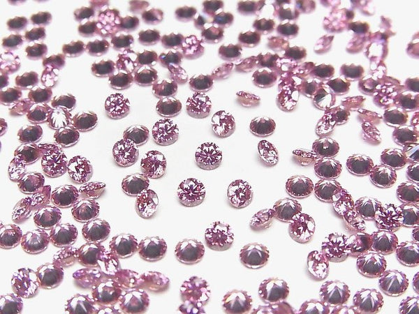 [Video] Moissanite AAA Loose stone Round Faceted 3x3mm [Pink] 5pcs