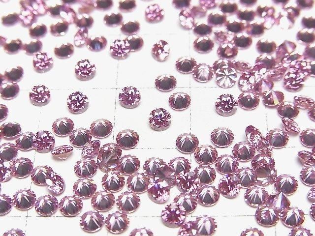 [Video] Moissanite AAA Loose stone Round Faceted 3x3mm [Purple Pink] 5pcs