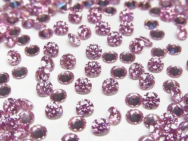 [Video] Moissanite AAA Loose stone Round Faceted 4x4mm [Purple Pink] 3pcs