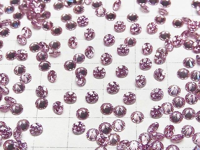 [Video] Moissanite AAA Loose stone Round Faceted 4x4mm [Purple Pink] 3pcs