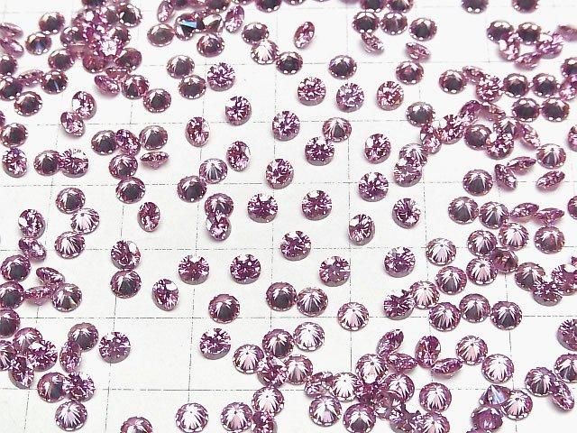 [Video] Moissanite AAA Loose stone Round Faceted 4x4mm [Purple Pink] 3pcs