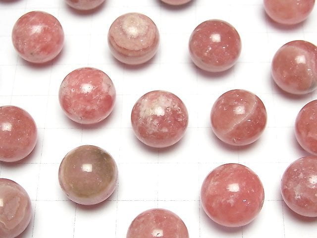 [Video] Argentine Rhodochrosite AA++ Sphere, Round 15mm 1pc