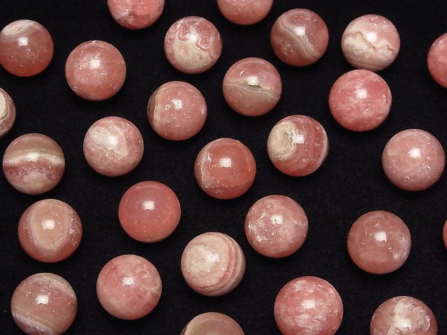 [Video] Argentine Rhodochrosite AA++ Sphere, Round 15mm 1pc