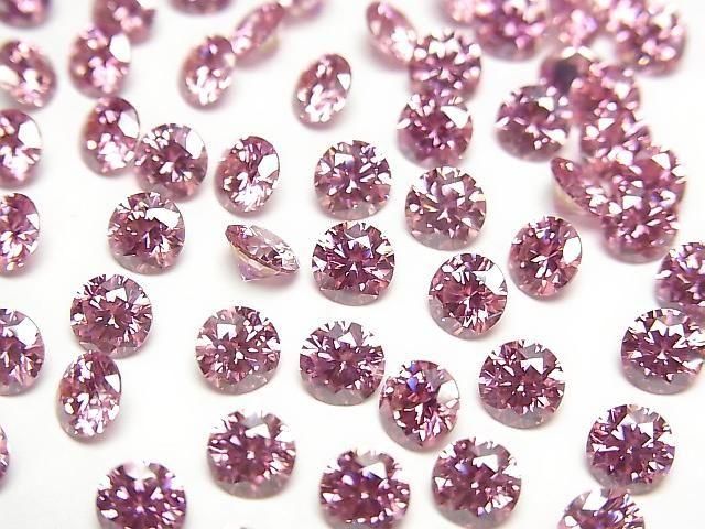 [Video] Moissanite AAA Loose Stone Round Faceted 5x5mm [Purple Pink] 1pc