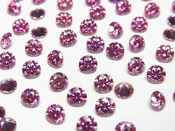 [Video] Moissanite AAA Loose stone Round Faceted 5x5mm [Pink] 1pc