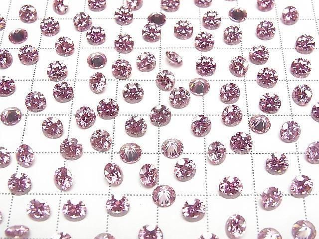 [Video] Moissanite AAA Loose Stone Round Faceted 5x5mm [Purple Pink] 1pc