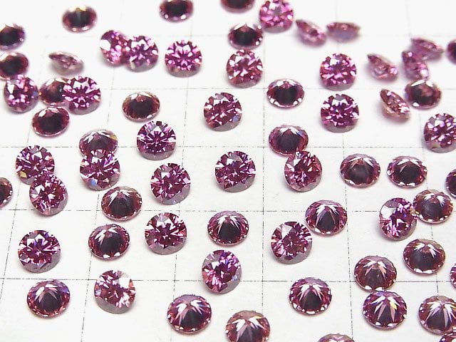 [Video] Moissanite AAA Loose stone Round Faceted 5x5mm [Pink] 1pc