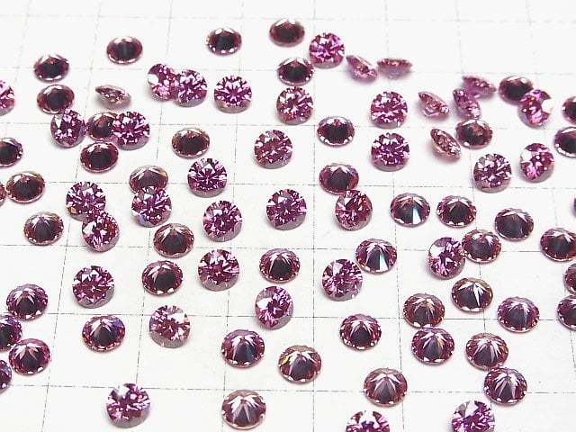 [Video] Moissanite AAA Loose stone Round Faceted 5x5mm [Pink] 1pc