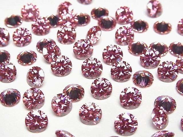 [Video] Moissanite AAA Loose stone Round Faceted 6x6mm [Purple Pink] 1pc