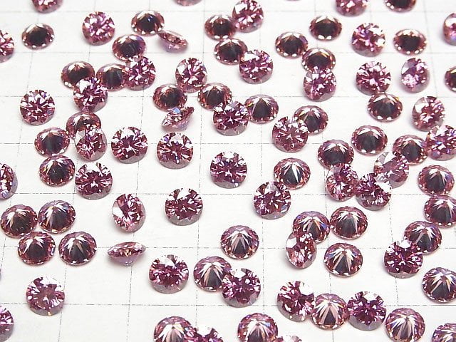 [Video] Moissanite AAA Loose stone Round Faceted 6x6mm [Pink] 1pc