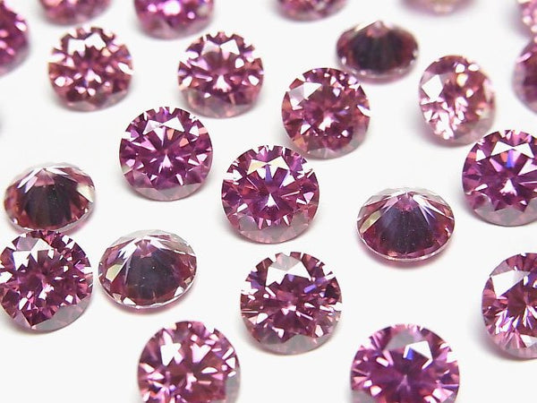 [Video] Moissanite AAA Loose stone Round Faceted 8x8mm [Pink] 1pc