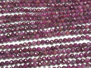 [Video]High Quality! Indian Ruby AA+ Faceted Round 4mm half or 1strand beads (aprx.15inch/37cm)