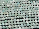 [Video]High Quality! Amazonite AA++ Twist x Multiple Facets 6x5x5mm 1strand beads (aprx.15inch/37cm)