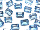 [Video] High Quality Swiss Blue Topaz AAA Loose Stone, Rectangle Faceted, 8x6mm, 1pc